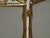 Vintage French Country Brass W Mesh Three Panel Fireplace Screen For Sale - Image 14 of 15
