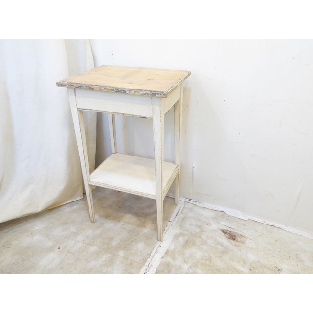 French Country Vintage Swedish Style Country Nightstand For Sale - Image 3 of 3