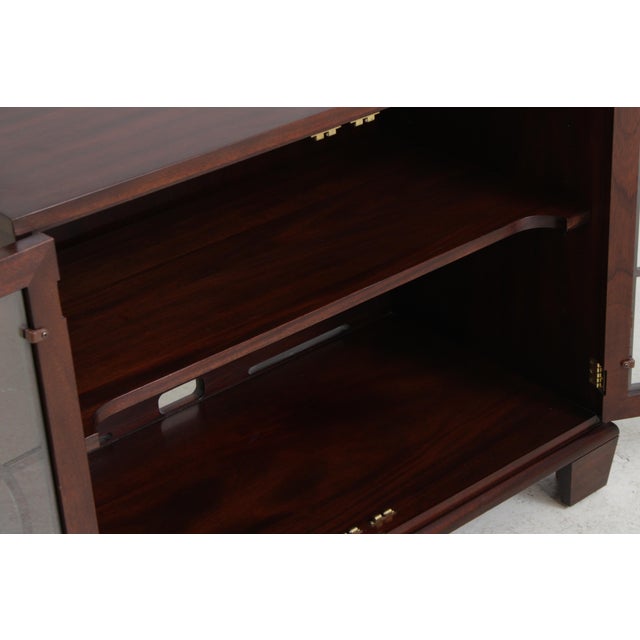 2010s Henkel Harris Mahogany Asian Style Media Cabinet For Sale - Image 5 of 13