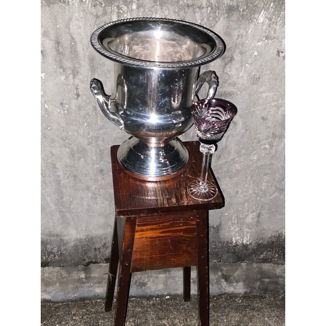 Add timeless, old-world elegance to your bar cart or dining table with this stunning vintage Leonard silver-plated trophy-...