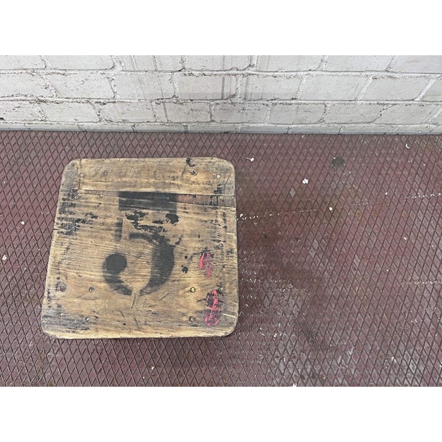 Vintage Belgian Industrial Stool, 1960s For Sale - Image 12 of 13
