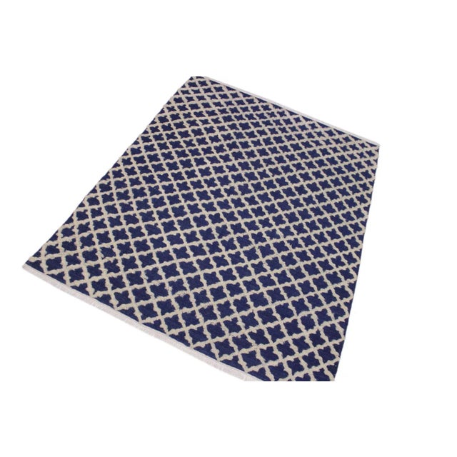 High-Low Pile Autumn Blue Wool Rug - 8′ × 10′1″ | Chairish (640 x 640 Pixel)