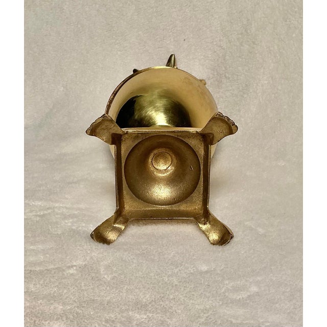 Brass Vintage Mid-Century Hollywood Regency Solid Brass Pineapple Lidded Urn/Ginger Jar For Sale - Image 8 of 12