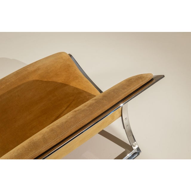 Nubuck Leather Lounge Chairs by Vittorio Introini for Saporiti, Italy, 1960, Set of 2 For Sale - Image 12 of 15