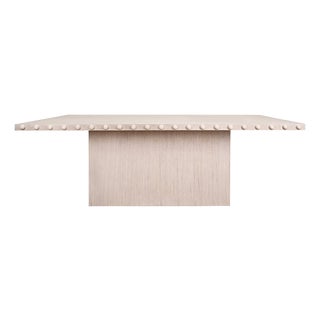 Matthew Izzo Home Lucian White Oak Studded Edge Dining Table For Sale