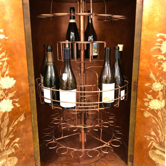 Circular Chinoiserie Bar Cabinet, 1920s For Sale - Image 10 of 11