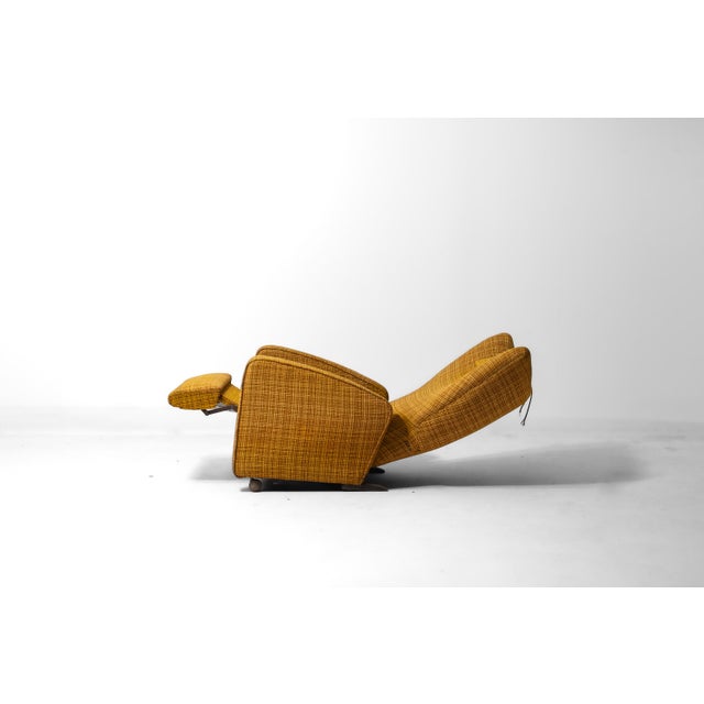 Textile Vintage Wingback Reclining Chair, 1960s For Sale - Image 7 of 10