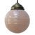 Metal French Pink Reeded Clichy Glass Pendant Lamp For Sale - Image 7 of 7