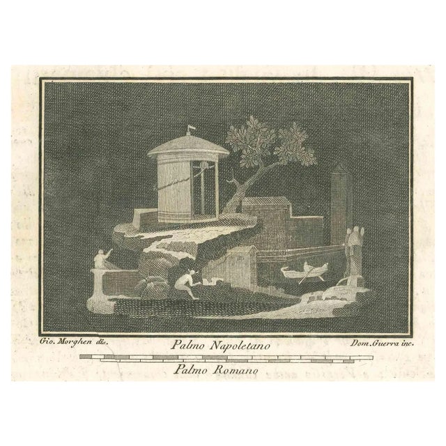 Giovanni Morghen, Ancient Roman Scene, Etching, 18th Century For Sale