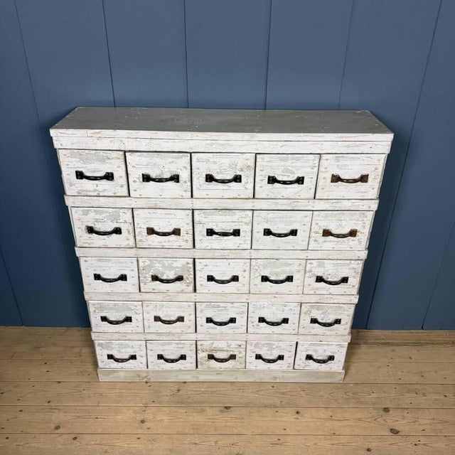 Workshop Chest of Drawers in Light Grey For Sale - Image 6 of 17