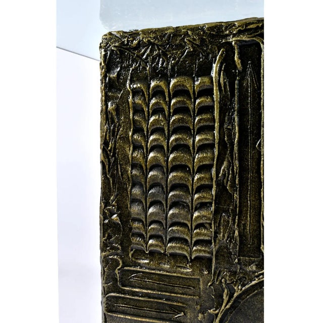 Adrian Pearsall for Craft Associates Glass Top Brutalist Dining Table or Desk For Sale - Image 6 of 14