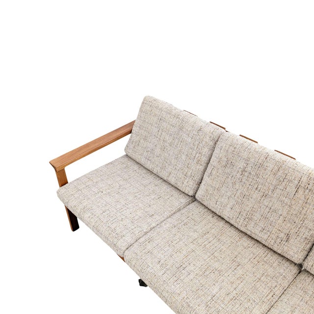 Wood Vintage Danish Three-Seater Sofa in Teak from Vamo For Sale - Image 7 of 12