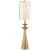 AERIN for Visual Comfort Signature Lakmos Floor Lamp in Gild with Linen Shade For Sale