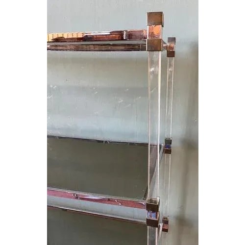 Plastic Shelf in Acrylic Glass and Smoked Glass, 1970s For Sale - Image 7 of 13