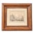 Original 19th Century Gauche + Watercolor Harbor Scene in Chunky Oak Frame For Sale