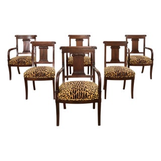 Set of Six English Regency Style Anglo-Indian Dining Chairs For Sale