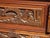 Brown Vintage Oriental Asian Carved Drop Leaf Secretary Desk Dresser Made in Japan For Sale - Image 8 of 11
