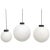 White Pending in Plastic Lamps attributed to Miguel Mila for Tramo, 1970s, Set of 3 For Sale - Image 6 of 7