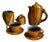 Modern Tea Service by Grandjean-Jourdan for Vallauris, 1955, Set of 7 For Sale
