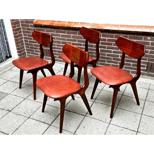 Vintage Dutch Teak Dining Chairs by Louis Van Teeffelen for Awa, 1960, Set of 4 For Sale - Image 14 of 14