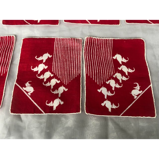 Textile Linen Cocktail Napkins Set of 7 For Sale - Image 7 of 13