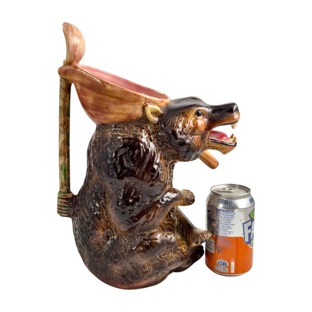 Antique English Majolica Graduated Bear Syrup Jugs by Joseph Holdcroft, 1875, Set of 3 For Sale - Image 15 of 18