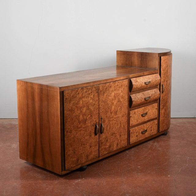 Brown Art Deco Sideboard, 1930s For Sale - Image 8 of 18