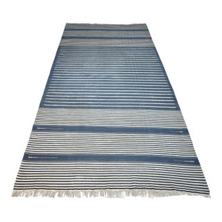 Vintage Dhurrie Runner Rug With Stripes, From Rug & Kilim For Sale