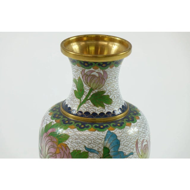 Early 20th Century Chinese Cloisonne Vase Cloisonne is an ancient technique for decorating metalwork objects with colored...