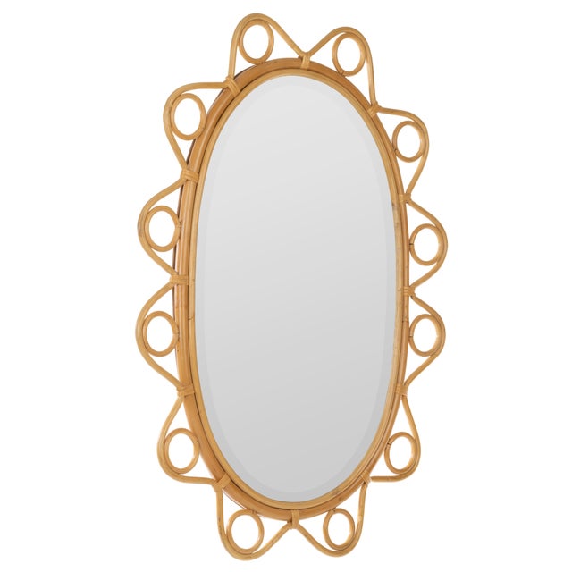 A timeless piece designed by Park and Oak. Material: Rattan Finish: Honey Item Bevel: Yes Hanger Type: D-Ring Hangs Both...