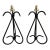 Pair of Vintage Wrought Iron Scroll Table Lamps, 20" For Sale