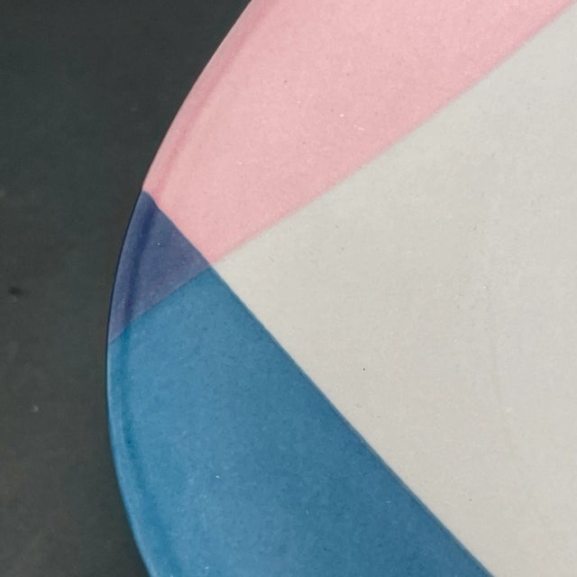 White Vintage 1980's Mikasa Tempo Eighty Video Color Block Square Dinner Plates- Set of 4 For Sale - Image 8 of 12