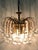 Gold-Plated Metal Lead Crystal Ball Three-Light Chandelier, 1970s For Sale - Image 10 of 11