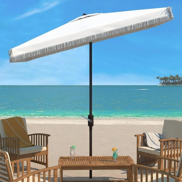 Summer afternoons at Mayfair’s exclusive private member’s club inspired this chic ten foot crank umbrella. Its UV...