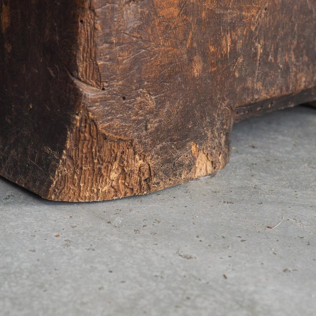 Brown Vintage Sculptural Wood Pedestal, 1950s For Sale - Image 8 of 13