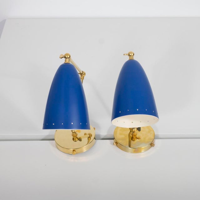 Pair of mid-century style articulated sconces For Sale - Image 10 of 17