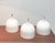 Sleek pendant lights from Staff. The shade is made of solid metal and painted white. Inside there is a reflector. This...