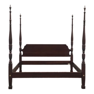Ethan Allen Georgian Court King Size Four Poster Rice Bed For Sale
