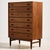 Restored Danish teak dresser with seven drawers and unique handles from the 1960s. Exciting shades of teak, clean details...