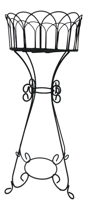 Vintage Hollywood Regency Wire Plant Stand in the Manner of Mategot