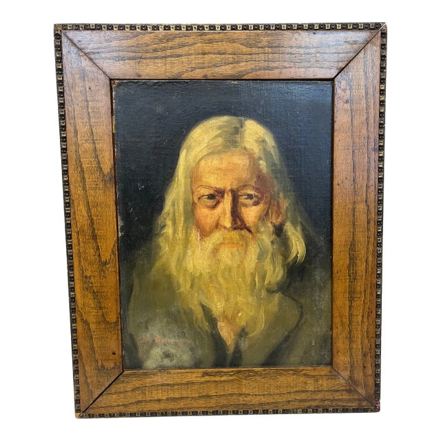 Turn of the Century Hand Painted Portrait For Sale