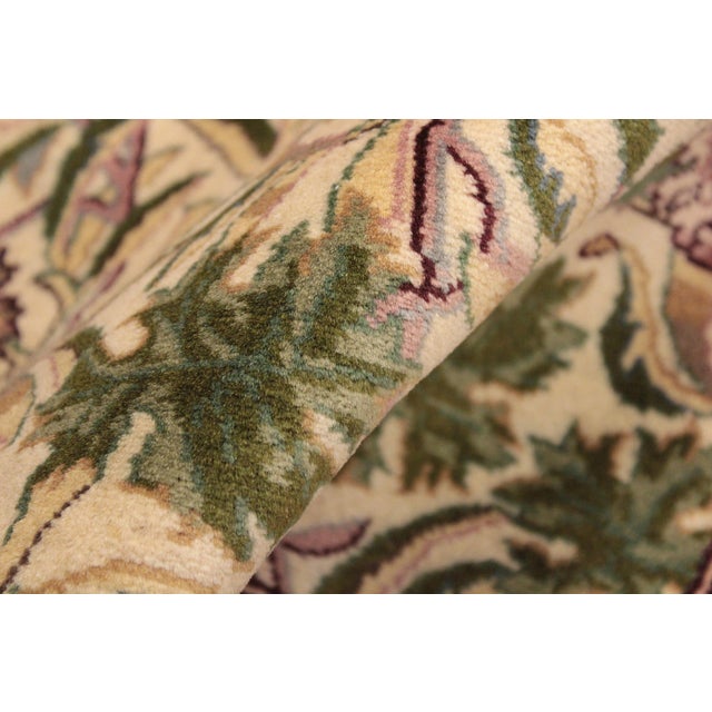 Shabby Chic Pak-Persian Beige/Green Wool Rug - 3'2'' X 5'1'' For Sale In New York - Image 6 of 9