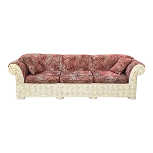 Michael Taylor Style Palm Beach Cerused Rattan Sofa