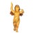 Spanish carving sculpture of an angel in flight. The piece is totally handcrafted in carved and polychromed wood with gold...