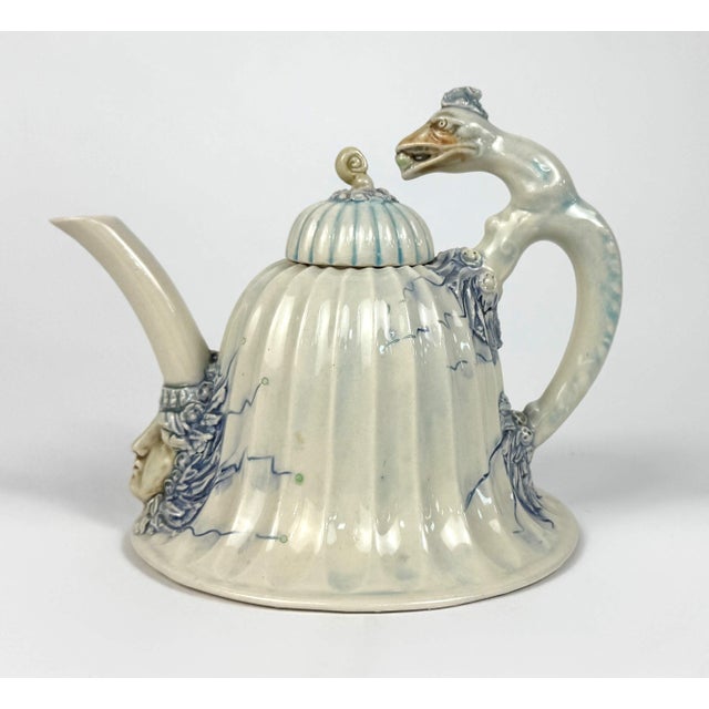 Art Deco 1980s David Keys Pottery Teapot For Sale - Image 3 of 12