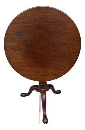 A Very Nice Antique English Mahogany George III Mahogany Tilt Top Tea Table, Circa 1780's