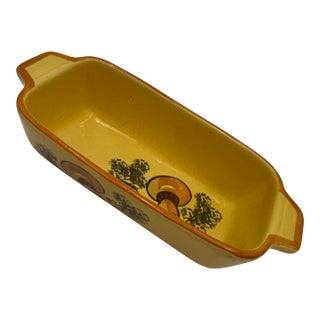 Vintage Los Angeles Pottery Mushroom Carrot Loaf Pan Ceramic For Sale
