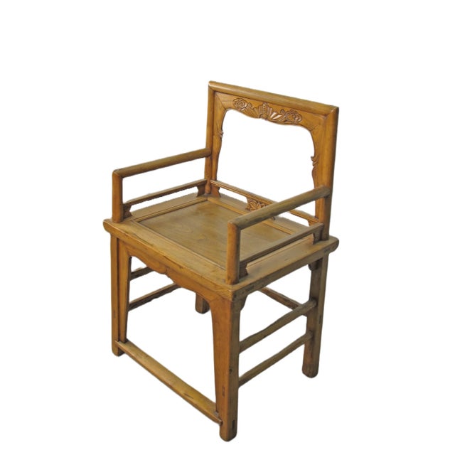 Pair Antique Chinese Low Back Bat Armchair For Sale In Greensboro - Image 6 of 12