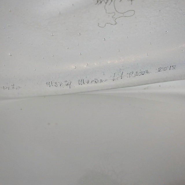 Crystal Glass Sculpture with Metal Inserts attributed to Marty for Marty Glass Murano, 2018 For Sale - Image 11 of 12