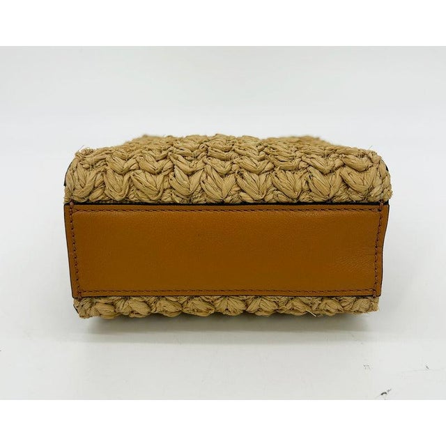 Valentino Mid 20th Century Valentino Vlogo North South Raffia Pouch For Sale - Image 4 of 10